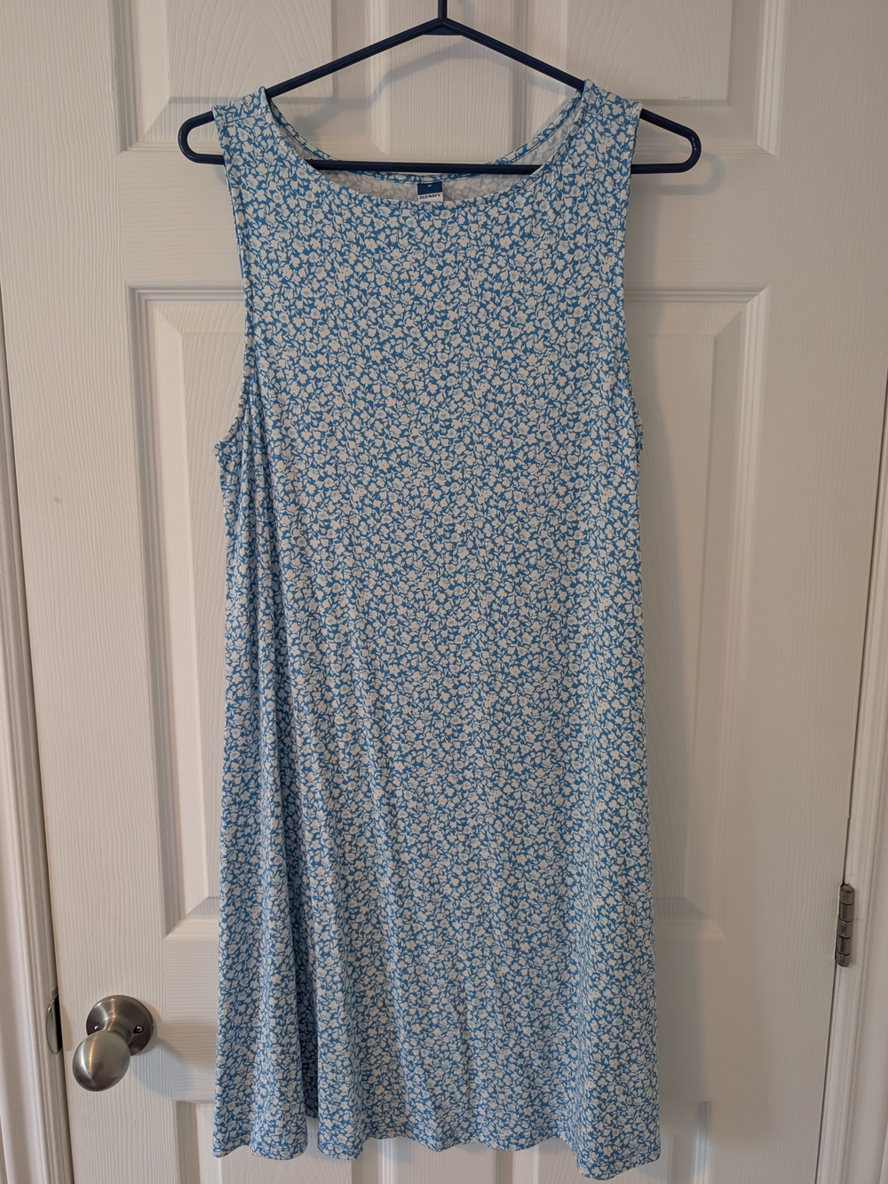 Old Navy Blue and White Floral Midi Dress
